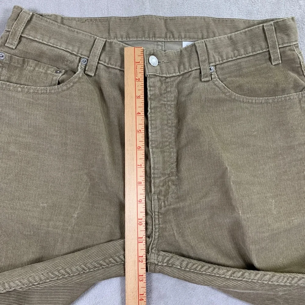 Vintage Levi's 505 Corduroy Pants 36x30 Tan Regular Fit Straight Leg Y2K Casual
